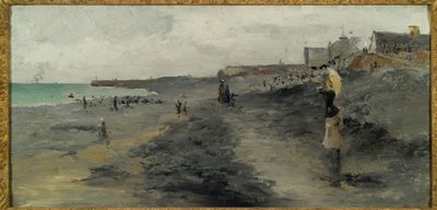 Strand bei Dieppe, 1881 von Frank Myers Boggs